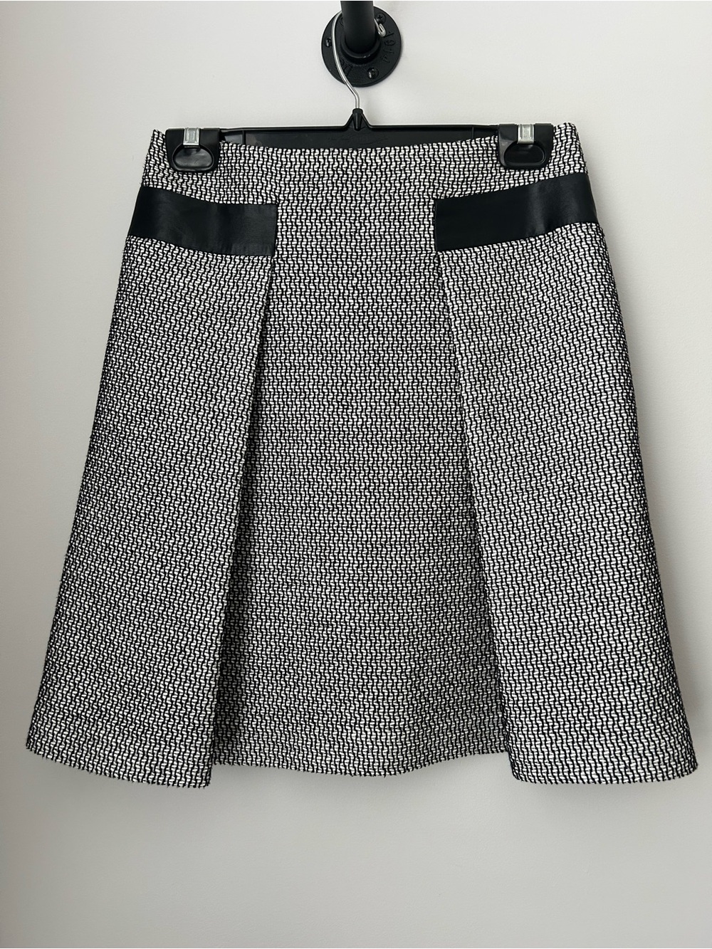 Judith & Charles Monochrome A-Line Tweed Skirt